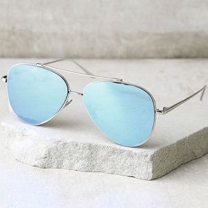 Perverse Blue Mirrored Aviator Sunglasses! NWT! 🕶